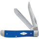 Case Mini Trapper Blue G10 Folding Knife, 3.5in Closed, 2.7in/2.75in, Satin Clip/Spey Blades, Blue G10 Handle, 16751