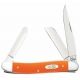 Case Smooth Orange Synthetic Handle Knife, Medium Stockman, 4318 SS, 80509