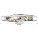 Case Abalone Mini Copperhead Folding Knive, Surgical Steel Wharncliffe and Pen Blades, Abalone Handle, 3.125in Closed, 12013