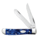 Case Blue Pearl Kirinite - Mini Trapper Folding Knive, Surgical Steel Clip and Spey Blades, Blue Multi Handle, 3.5in Closed, 23432