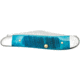 Case Caribbean Blue Bone - Sawcut Jig Peanut Folding Knive, Surgical Steel Clip and Pen Blades, Caribbean Blue Bone Handle, 2.875in Closed, 25596