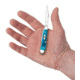 Case Caribbean Blue Bone - Sawcut Jig Peanut Folding Knive, Surgical Steel Clip and Pen Blades, Caribbean Blue Bone Handle, 2.875in Closed, 25596