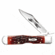 Case Cheetah Folding Knive, Chrome Vanadium Steel Embellished locking Clip Blade, Chestnut Bone Handle, 4.375in Closed, 07019