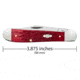 Case Copperhead Folding Knife, 3.88 in, Chrome Vanadium Steel, Dark Red Bone Peach Seed Jig Handle, 31953