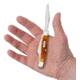 Case Medium Stockman Folding Knife, 3.25 in, Tru-Sharp Surgical Steel, Pocket Worn Corn Cob Jig Harvest Orange Bone Handle, 17003