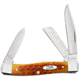Case Medium Stockman Folding Knife, 3.25 in, Tru-Sharp Surgical Steel, Pocket Worn Corn Cob Jig Harvest Orange Bone Handle, 17003