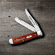 Case Mini Trapper Folding Knife Disciple, 3.5 in, Tru-Sharp Surgical Steel, Embellished Smooth Chestnut Bone Handle, 60868