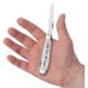 Case Mini Trapper Folding Knife Worry Less Pray More, 3.5 in, Tru-Sharp Surgical Steel, Embellished Smooth Natural Bone Handle, 60869
