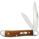 Case Peanut Folding Knife, 2.88 in, Tru-Sharp Surgical Steel, Smooth Antique Bone Handle, 58201