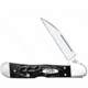 Case Rough Black Synthetic CopperLock Folding Knive, Surgical Steel Locking Wharncliffe Blade, Black Handle, 4.25in Closed, 18233