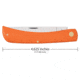 Case Sod Buster Folding Knife, 4.63 in, Tru-Sharp Surgical Steel, Smooth Orange Synthetic Handle, 80512