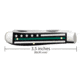 Case Stripes of Service Mini Trapper Folding Knife, 3.5 in, Tru-Sharp Surgical Steel, Smooth Black Bone with Green Line Handle, 09576