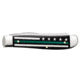 Case Stripes of Service Mini Trapper Folding Knife, 3.5 in, Tru-Sharp Surgical Steel, Smooth Black Bone with Green Line Handle, 09576