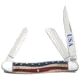 Case Star Spangled - Embellished Smooth Natural Bone Medium Stockman Blade, 6318 SS, 64136