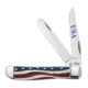 Case Star Spangled - Embellished Smooth Natural Bone Mini Trapper Blade, 6207 SS, 64135