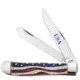 Case Star Spangled - Embellished Smooth Natural Bone Trapper Blade, 6254 SS, 64132