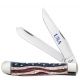 Case Star Spangled - Embellished Smooth Natural Bone Trapper Blade, 6254 SS, 64132