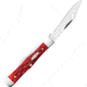 Case Swell Center Jack Red Bone Folding Knife, 3in Closed, Carbon Steel, Mirror Clip/Pen Blades, Dark Red Jigged Bone Handle, 31959