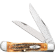 Case Trapper 6.5 Bonestag Folding Knife, 4.13in Closed, 3.24in/3.09in, Mirror Clip/Wharncliffe Blades, 6.5 Bonestag Handle, 65329