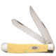 Case Trapper Folding Knife with Yellow Synthetic Handle, 3254C SS, w/Clip, 81091