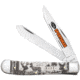 Case Trapper Sportsman Folding Knife, 3.24in/3.27in, Tru-Sharp Surgical Steel, Clip Point/Spey Blade, Deer Embellished Natural Bone Handle, 81220