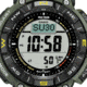 Casio Outdoor Casio Pro Trek Solar Watch Triple Sensor Watching Featuring an Altimeter, Barometer, Digital Compass, Thermometer and 100M WR - Mens, Green, One Size, PRG340-3