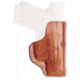 Cebeci Arms Leather OWB Holster w/clip, Glock 19, 23, Left Hand, Tan, 20937LT20