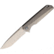 CH Knives Framelock SW Folding Knife, 3.63in Satin Bohler M390 SS Tanto Blade, Stonewash Titanium Handle, Pocket Clip, CH3507