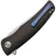 CH Knives Linerlock Folding Knife, 3.5in Satin 154Cm SS Blade, Black Titanium Handle, Pocket Clip, CH3006