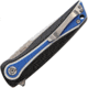 CH Knives Linerlock Folding Knife, 3.5in Stonewash 154Cm SS Blade, Pocket Clip, Black, Blue, White G10 Handle, CH3511-154