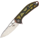 CH Knives Tiium Framelock Folding Knife, 3.75in Stonewash D2 Tool Steel Blade, Spectrum Anodized Titanium, CH3509