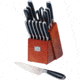 Chicago Cutlery Belden 15pc Kitchen Set Knife, Satin finish stainless handle with black polymer i, 1106277