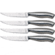 Chicago Cutlery Insignia Steak Knife Set, 4.5 satin finish high carbon stainless blade, Satin finish stainless handle, 1094286
