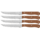 Chicago Cutlery Rustica Steak Knives, 5 stonewash finish high carbon stainless blade, Walnut handle, 1135045