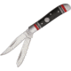 Chief Mini Trapper Folding Knife,Clip and Spey,Black,Delrin Handle CF113BRW