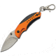 China Made Camper Linerlock Orange Folding Knife, 1.75 satin finish 440 stainless blade, Black and orange aluminum handle, 211516-OR