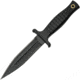 China Made Combat Boot Knife with Camo nylon belt sheath, 4.75 black finish double edge stainless dagger bl, Black ABS handle, 211459-CM