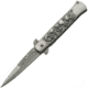 China Made Gravedigger Linerlock A/O Folding Knife,3.75in,Stainless Steel,Satin,Satin,Stainless Handle CN300309SS
