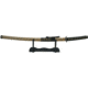 China Made Katana Carbon Steel Fixed Blade Knife, 26in, Black Cord Wrapped Handle CN92667201