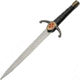 China Made Maltese Cross Dagger Knife, 9.5 mirror finish 420 stainless dagger blade, Black zinc handle, 211513-MT