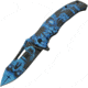 China Made Skull Linerlock A/O Blue