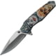 China Made Skull Linerlock Folding Knife, 3" satin finish 420 stainless blade, Aluminum handle, 300518