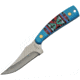 China Made Southwest Skinner Knife, 3 satin finish stainless upswept skinner blade, Blue ABS handle, 211499