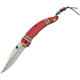 China Made Spirit Linerlock A/O Folding Knife, 5in Closed, 3.75in Satin SS Blade, Red Synthetic, Red, 300450-RD