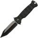 China Made Stripe Linerlock A/O Black Folding Knife, 3.5 two-tone finish stainless tanto blade, Black sculpted ABS handle, 300510-BK