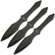 China Made Three Piece Knife Throwing Set, Fixed Blade Knife, Overall 10in, Blade 3.38in Standard Edge, One Piece Black SS Double Edge Blade, Black Nylon Belt Sheath Holds All, Black, 211230-BK