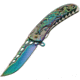 China Made Titanium Folder Rainbow A/O Folding Knife,3.5in,Stainless Steel,Standard Edge,Spectrum and Satin CN300400RB
