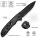 CIVIVI Hyperpulse Flipper &amp; Thumb Stud &amp; Button Lock Knife Black Aluminum Handle 3.5inch Black Stonewashed 14c28n Blade C23087a-1