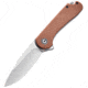 CIVIVI Elementum Linerlock Micarta Folding Knife, 3 satin finish D2 tool steel blade, Brown micarta handle, C907M