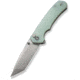 CIVIVI Button Lock Brazen Folding Knife, 3.4 in Blade, Carbon Steel, Green, C19059C3